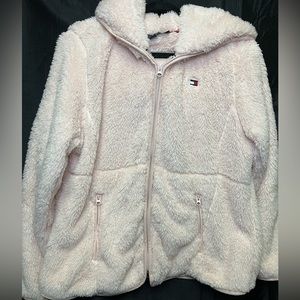 Tommy Hilfilger fuzzy pink jacket Large